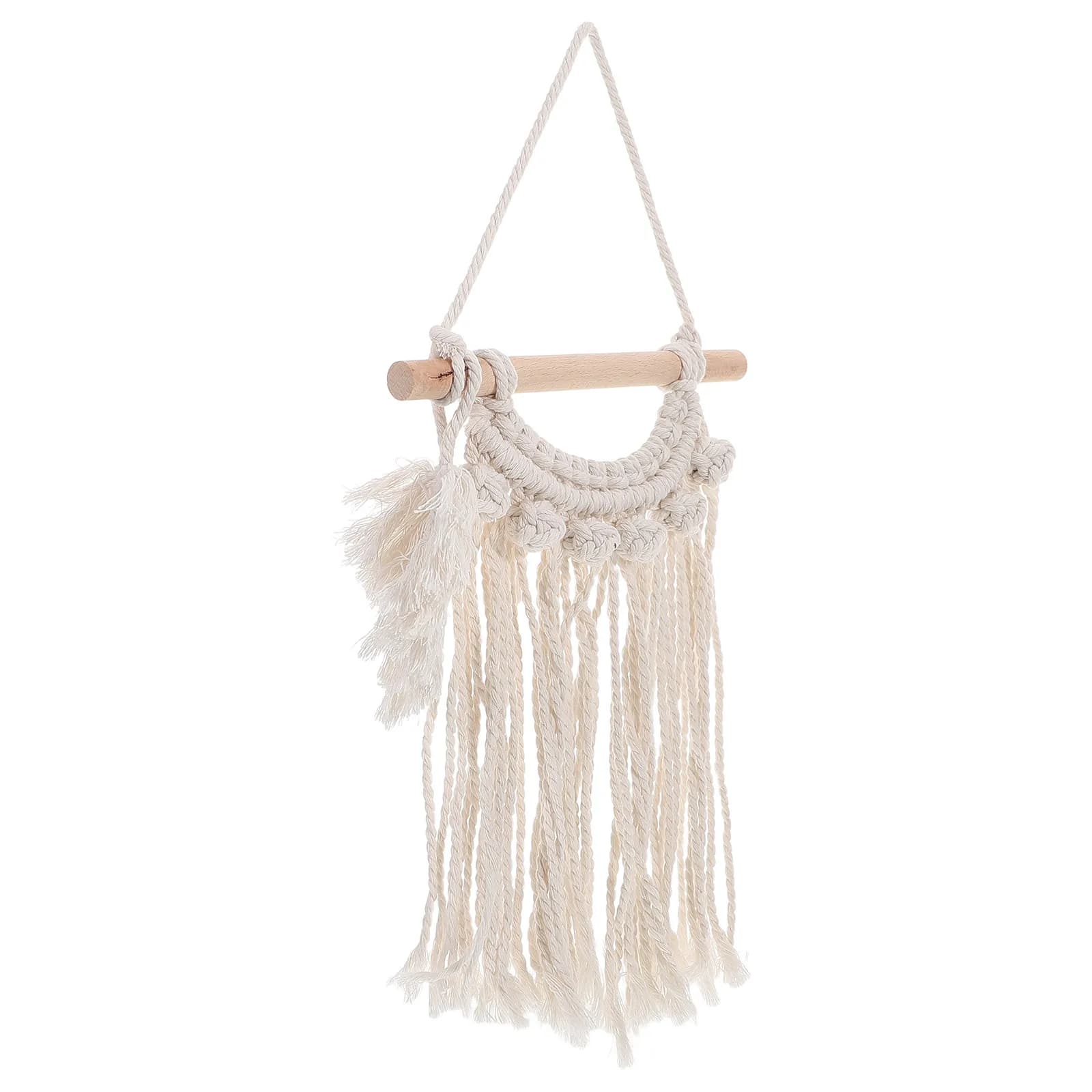 Handmade Cotton Macrame Woven Wall Hanging Small Tapestry Bedroom Decor Soft Breathable Decorative Hanging Art
