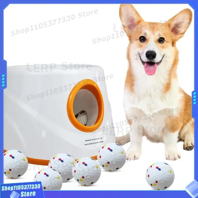 Automatic Dog Tennis Ball Launcher Multi Color Pet Toy Thrower Machine Bite Resistant Fetching Device For Outdoor Walking
