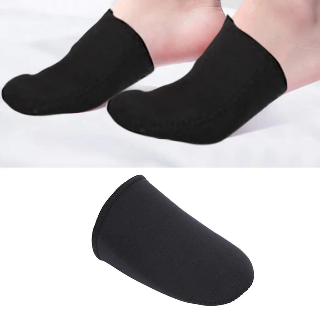 Neoprene Toe Warmers 1 Pair Elastic Thermal Foot Toe Socks Black Warmer Booties for Cycling Work Boots Camping Hiking Winter