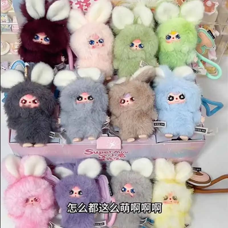 Serie Super Mini Bunny Baby Three: Giocattoli Blind Box, Ornamenti, Bambole Carine in Diversi Stili, Ciondoli per Zaino, Scatola Misteriosa, Regali a Sorpresa
