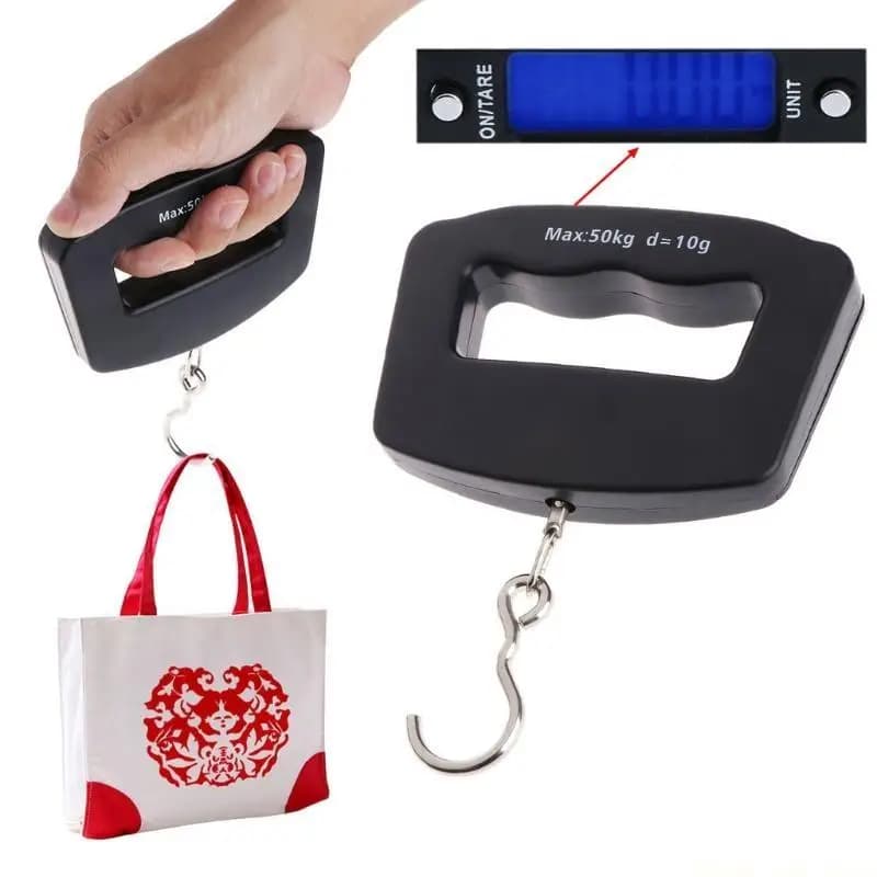 A2BE Bilancia elettronica portatile da viaggio per bagagli da viaggio Bilancia digitale a LED sospesa per valigia 110 / 50 kg