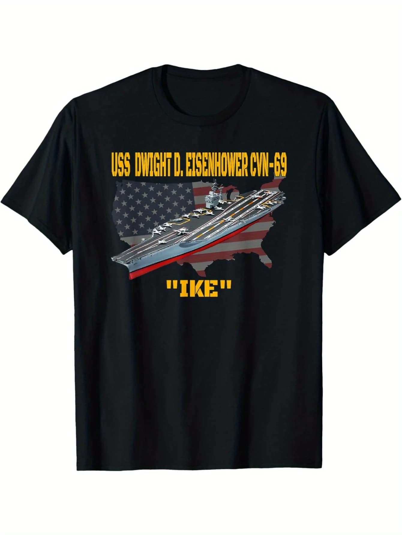 Top Pick Aircraft Carrier Uss Dwight D Eisenhower Cvn69 Veteran Day t Shirt Plus Size Casual da uomo Versatile Plus Size