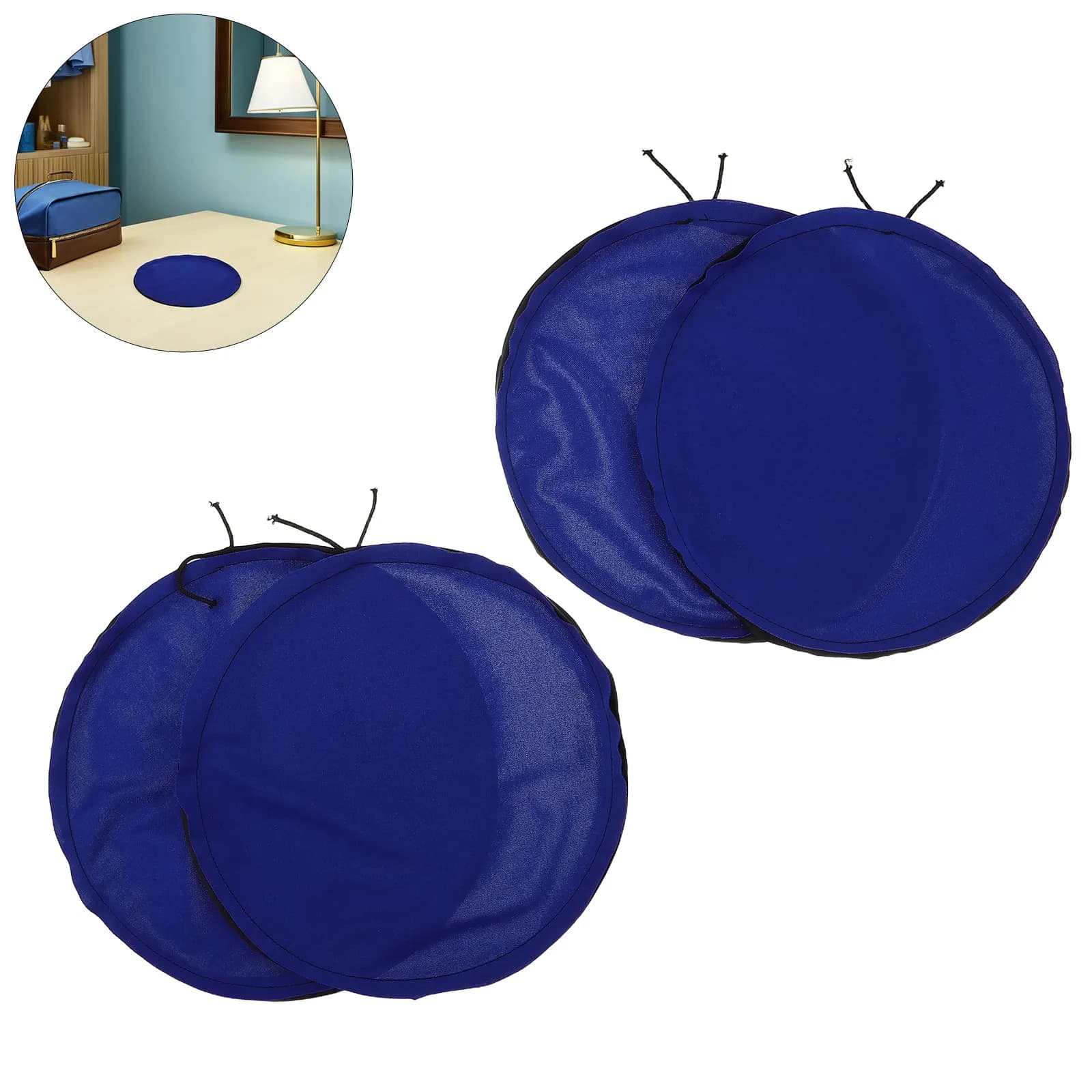 4Pcs Ironing Board Covers Cloth Heat Resistant Non Slip Protective Sleeve for Tabletop Round Iron Boards Universal Fit