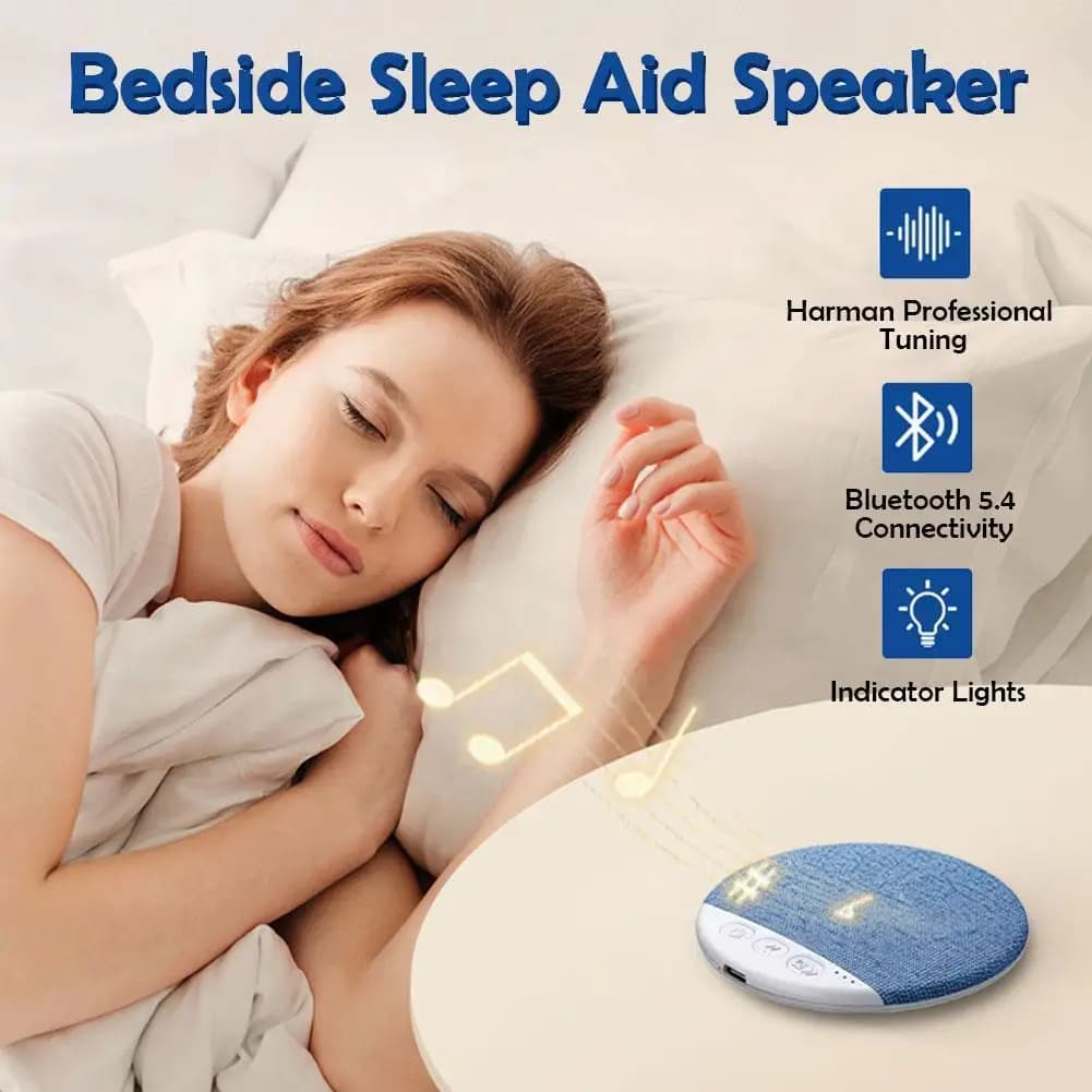 Altoparlante da Comodino per il Sonno con Tecnologia Professionale Harman Tuning, Altoparlante Sottocuscino Bluetooth 5.4, Suono Stereo HiFi, Colorato