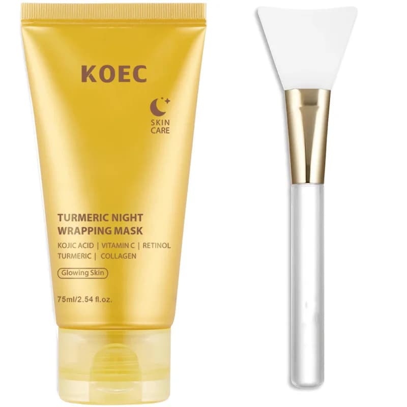 KOEC Curcuma Night packaging Mask peel off Nutre opaque and irregular skin Collagen for bright skin Firmnes Korean skin care