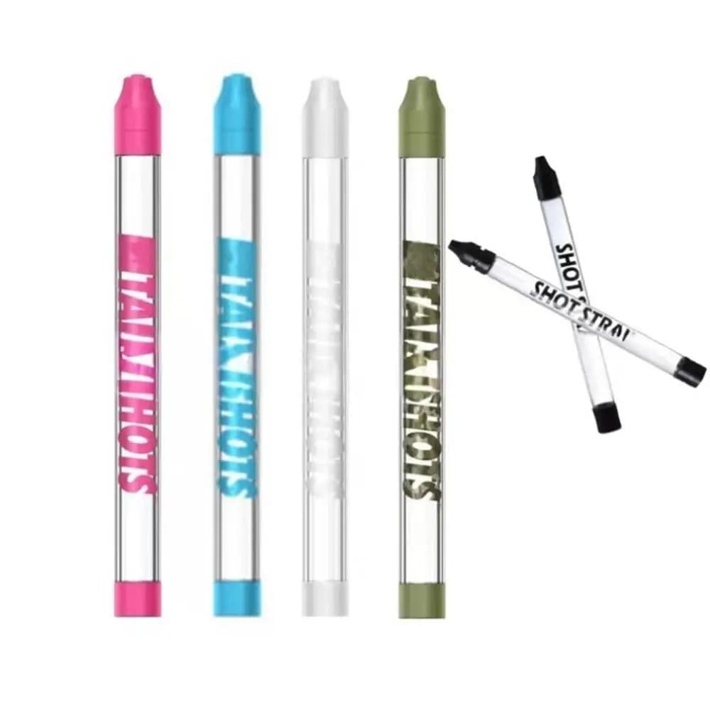 Bicchieri Shot Straw cannucce riutilizzabili per uso alimentare whisky trasparente per tutte le bottiglie Standard, bicchiere