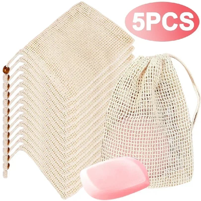 Sacchetti a rete per sapone, accessori da bagno per la pulizia del corpo, aiutante per la creazione di schiuma, rete per la pulizia profonda, forniture esfolianti per il bagno di casa