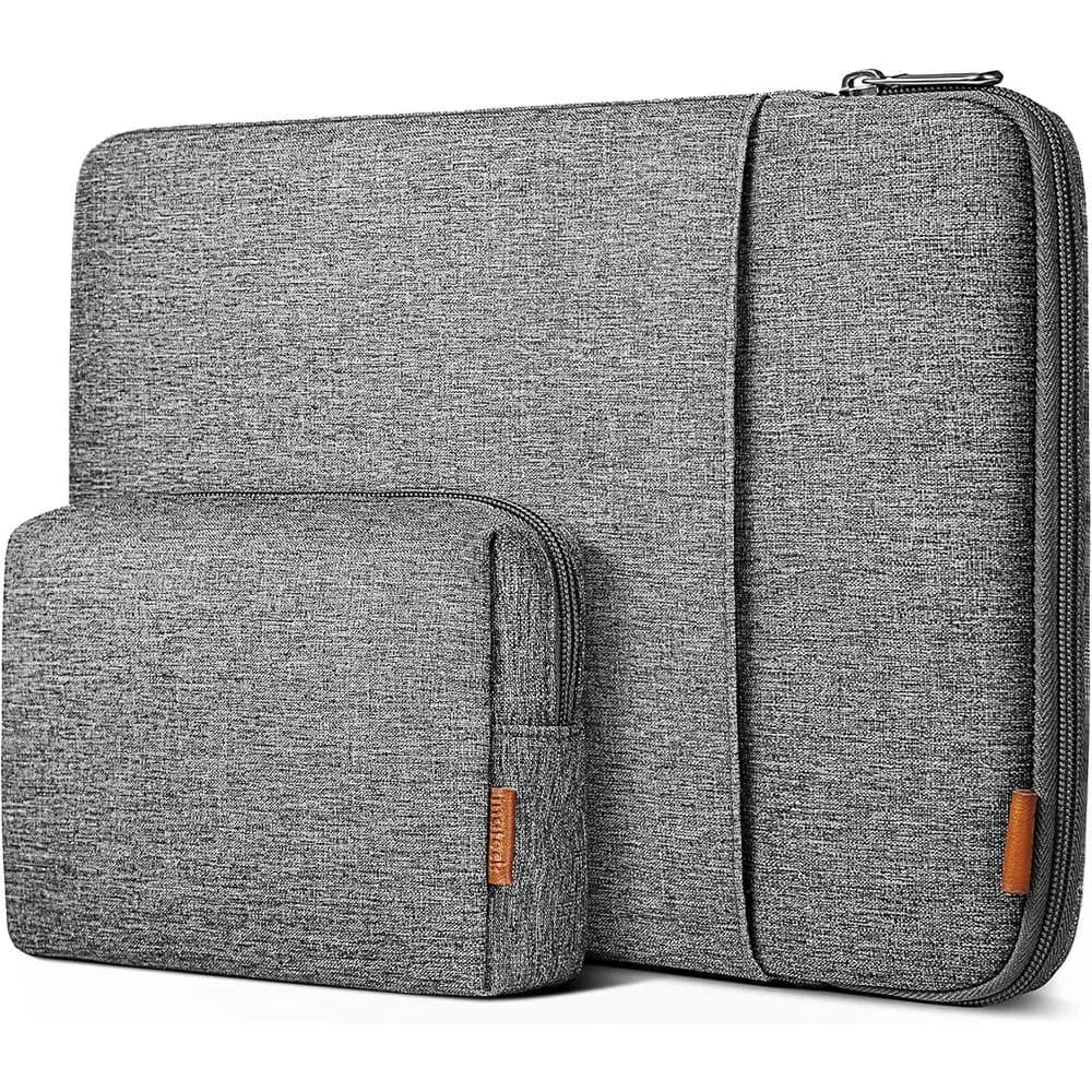 Borsa per Laptop con Protezione Completa e Tasca per Accessori, Compatibile con MacBook Pro/Max 14 Pollici Modelli M5-M1, 2021-2025, Grigio