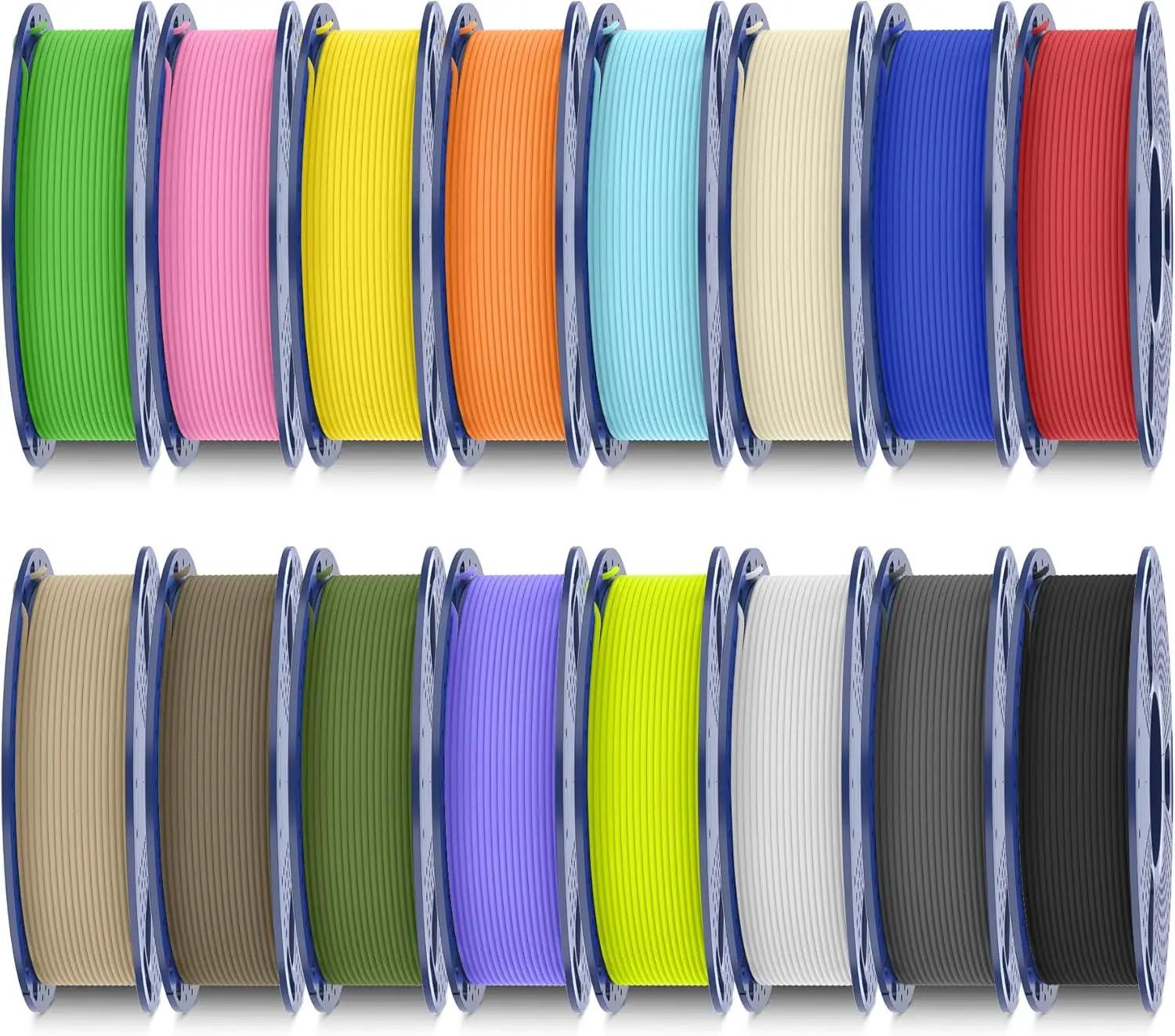 3D Printer Filament, 16 Colors Set, 1.75mm Mini Coils, Vacuum Packed To Maintain Freshness