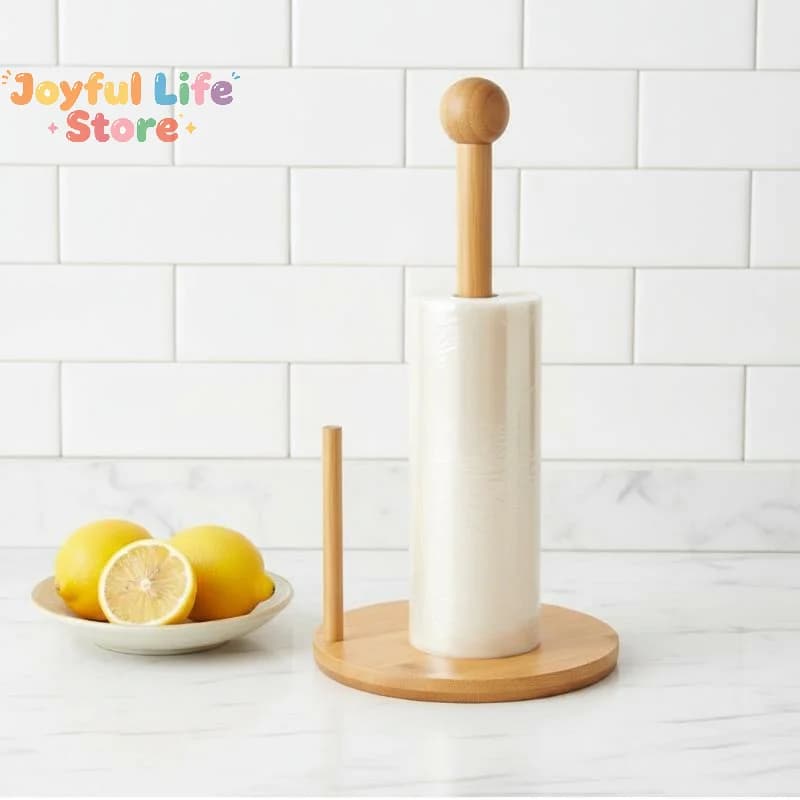 Hot Sale Kitchen Wooden Roll Paper Tissue Holder Bathroom Tissue Vertical Stand Paper Pot Kitchen Toilet Storage Accessories