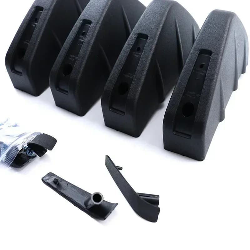 Diffusore Universale per Paraurti Posteriore Auto, 4 Pezzi, Alette a Pinna di Squalo, Spoiler Splitter in ABS Nero Carbonio, Accessori Anti-Collisione