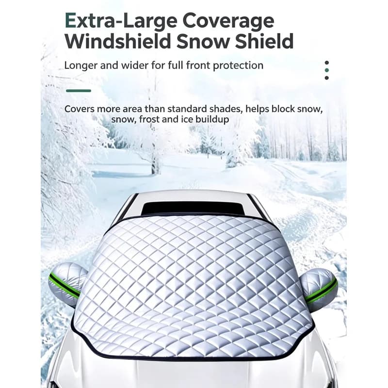Universal All‑Weather Windshield Protector Car Windscreen Cover Anti‑Frost Snow Sun Shade With Anti‑Lift Door Flaps