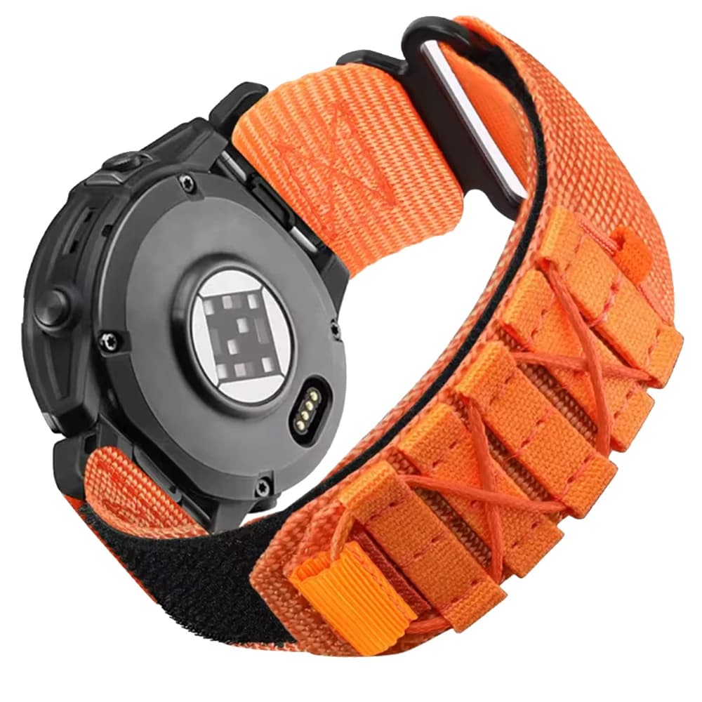 Cinturino per orologio in nylon da 22 mm 26 mm per Garmin Fenix 8/E/Epix Pro 47 mm 51 mm, Fenix 7/7X/6/6X Pro, Tactix 7/Tactix 8 Velcro QuickFit Band