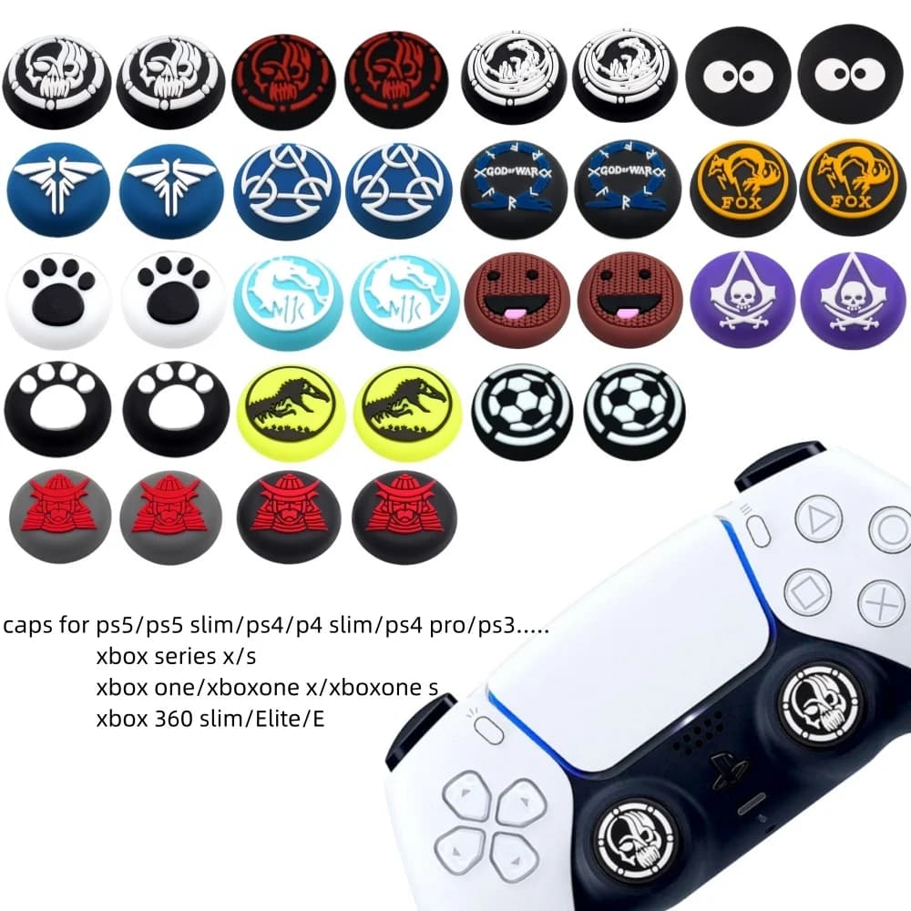 Copertura del cappuccio dell'impugnatura del pollice 3D per Playstation 5 PS5/PS5 Slim/PS4 Xbox Series X/S ONES 360 Controller Tappi dell'impugnatura del levetta in silicone