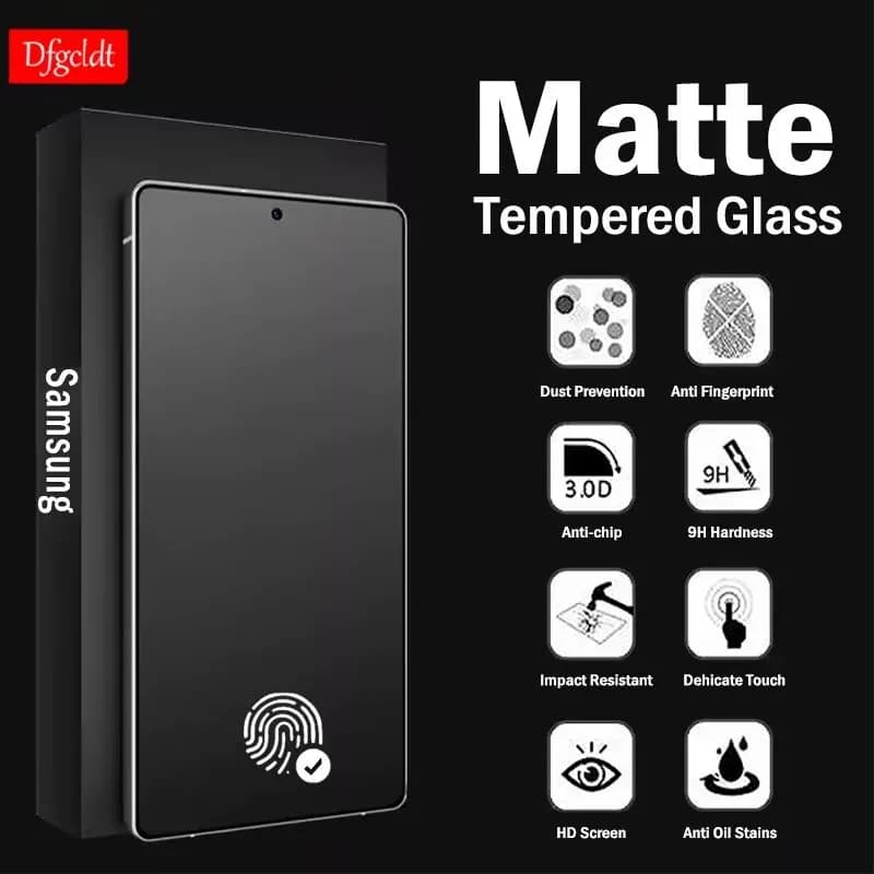 Pellicola Protettiva in Vetro Temperato Opaco 3D Anti-Impronta per Samsung Galaxy S26 S25 S24 Ultra, Protezione Schermo per Samsung S26+ S25+ S24+ S23+