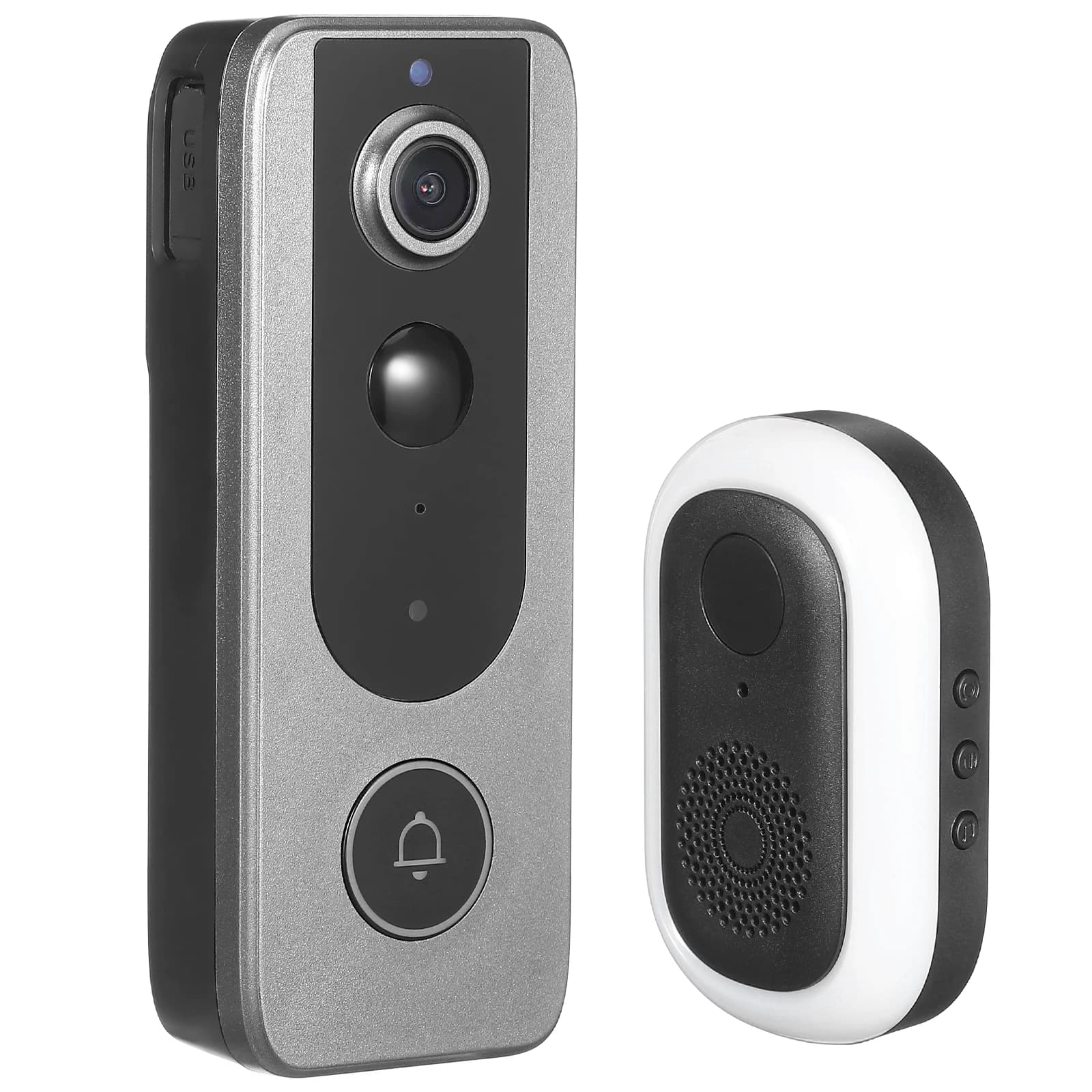 Set Videocitofono: Sistema Intercomunicante Wireless con Audio Bidirezionale/Visione Notturna/Rilevamento Movimento PIR/Supporto Wi-Fi - Sicurezza per Appartamenti
