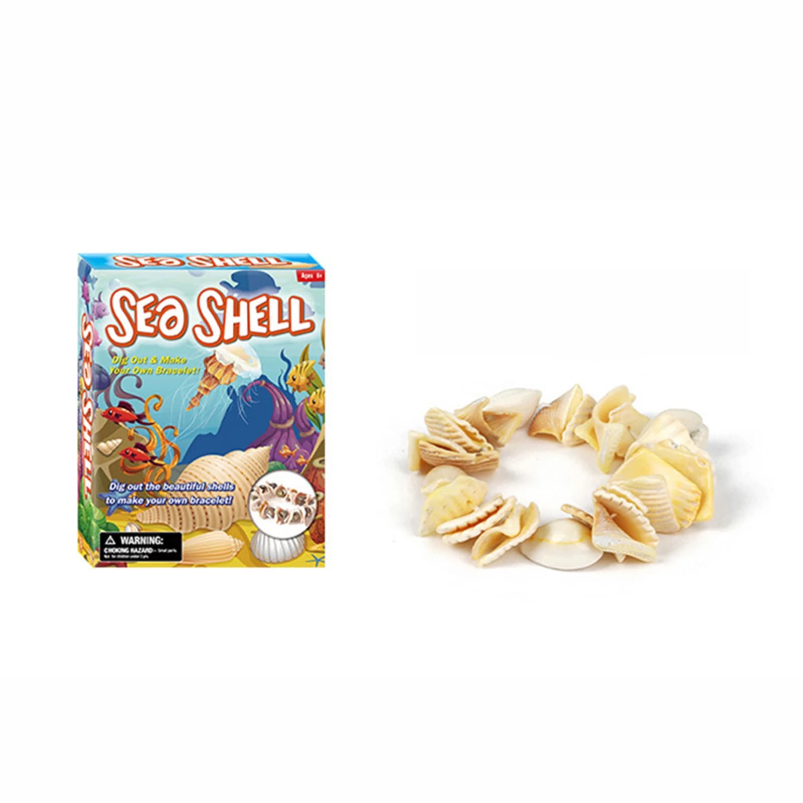 Ocean Treasure Dig Kit Simulation Pearls / Shell Pieces Excavation Toy DIY Jewelry Educational Science Gift For Kids