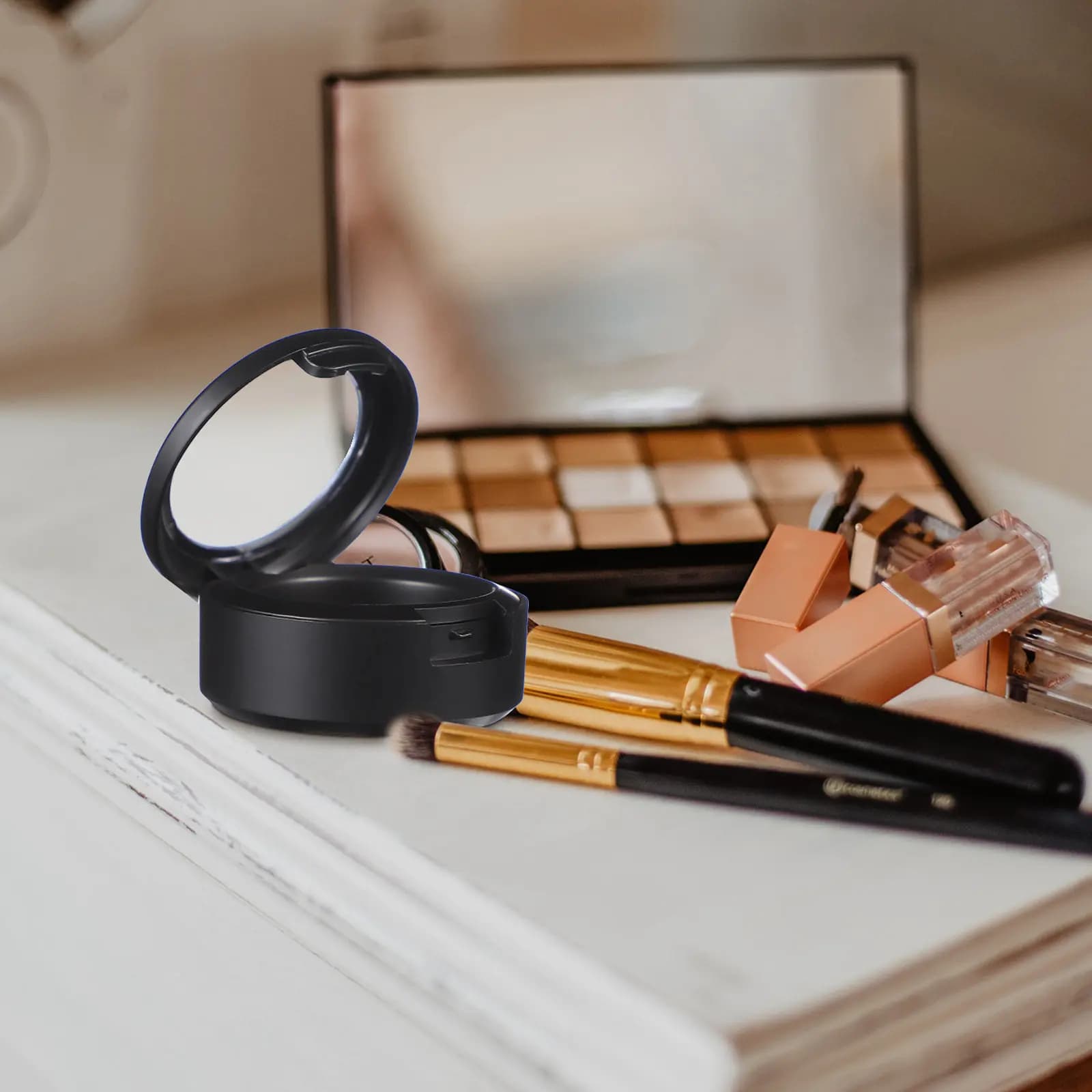 6Pcs Eyeshadow Replacement Box Professional DIY Makeup Case Sealing Organizer Portable Storage Container Blush Compact Pan