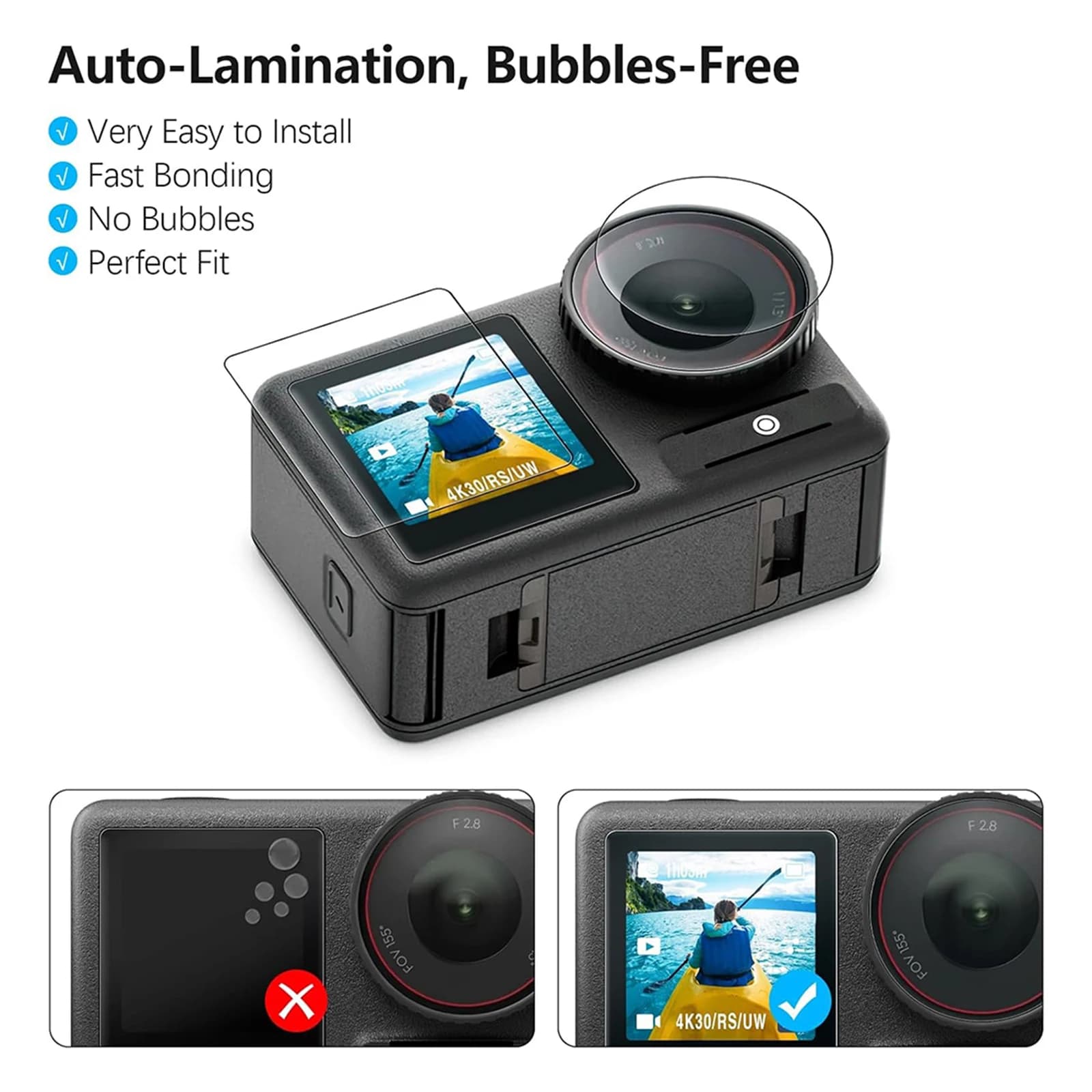 Cover Protettiva in Silicone con Protezione Schermo e Protezione Lenti Compatibile con la Fotocamera Osmo Action 5 Pro