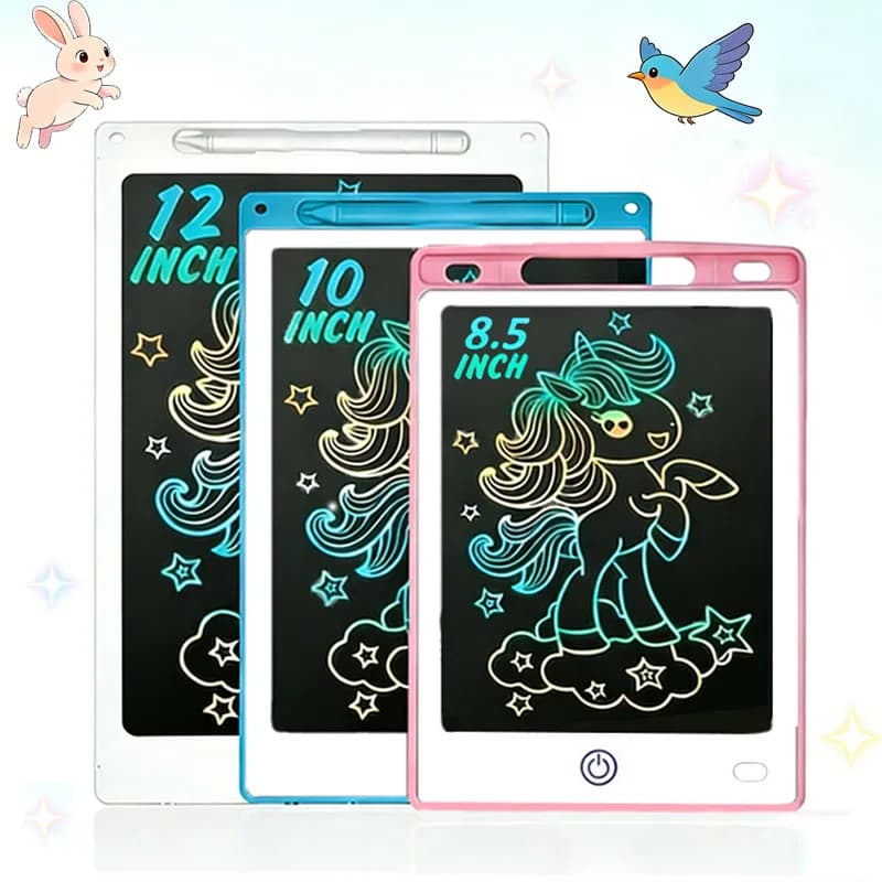 Tavoletta LCD da 8,5/10/12 pollici per scrittura e disegno, lavagna per doodling, giocattolo educativo per bambini, regalo di compleanno, gioco da viaggio.