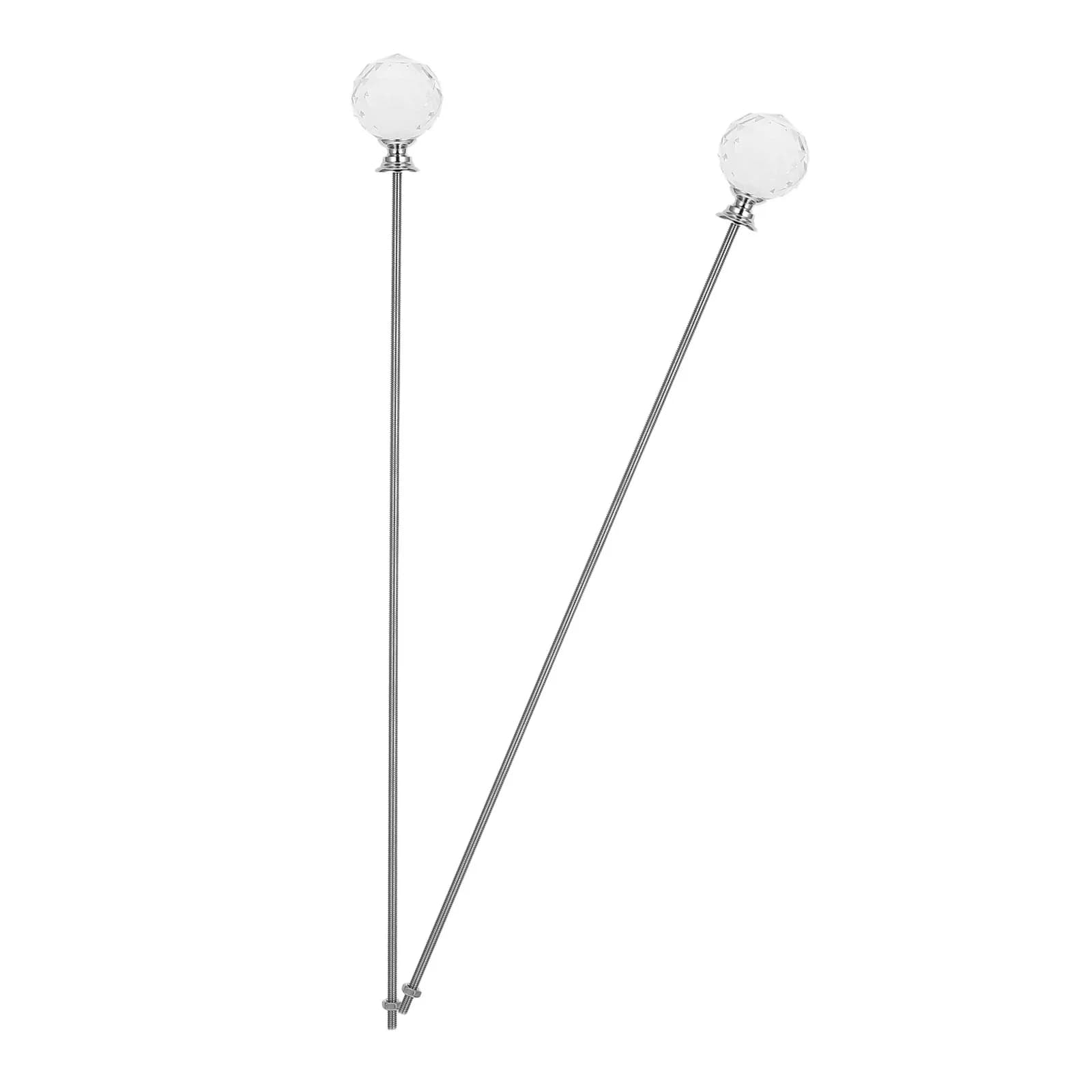 2 Pezzi Supporti per Piante a Forma di Bacchetta Magica con Cristalli, Pali da Giardino in Metallo per Orchidee, Vasi di Fiori, Piante di Pomodoro, Pali da Giardino per Fiori