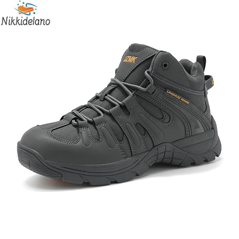 Scarpe da trekking da uomo di grandi dimensioni Scarpe da alpinismo alte antiscivolo per esterni Scarpe da viaggio per esterni Scarponi da trekking nella natura selvaggia