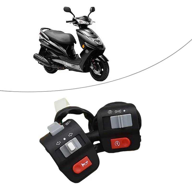1 paio per interruttori controller manubrio Yamaha bici elettrica scooter segnale fendinebbia elettrico clacson interruttore pulsante ON-OFF