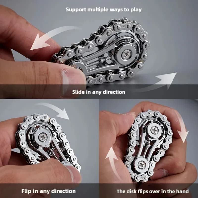 New type of toothed disc flywheel fingertip gyroscope silent rotating device for resisting pressure and reducing stress - metal