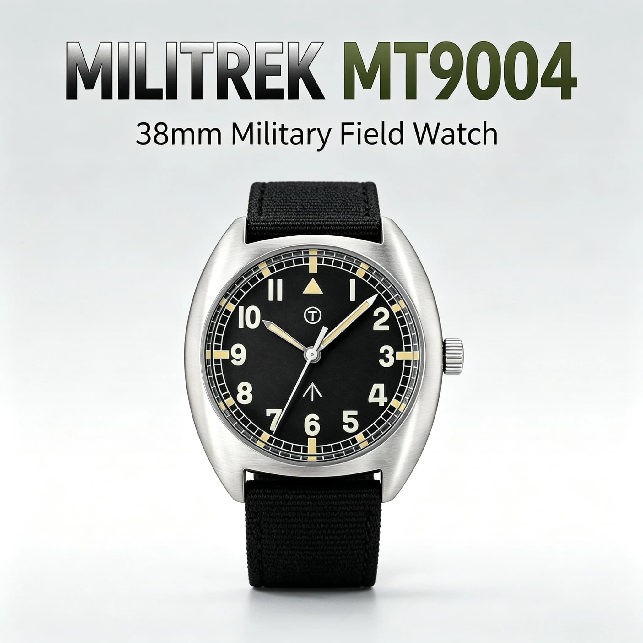 MILITREK New MT9004 38mm Military Field Watch 100M Waterproof Luminous Quartz Watch For Men NATO Nylon Strap