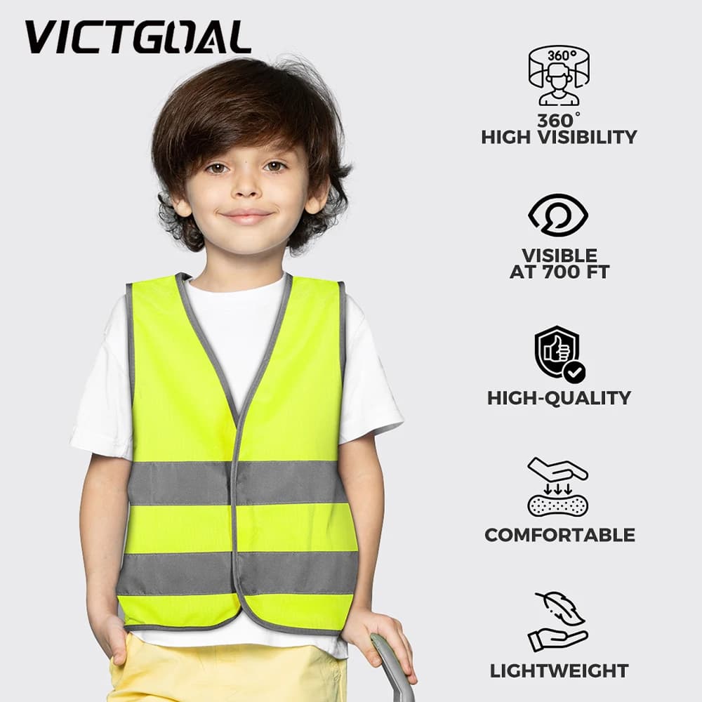 Kids Safety Vest Reflective Clothing for Children Training Sports Protective School Outdoor High Visibility Fluorescent Strips