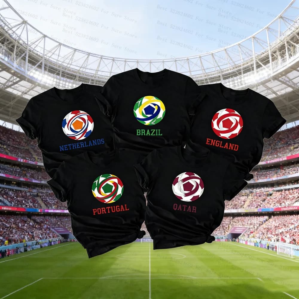 Maglietta con Icone Nazionali Calcio 2026, T-Shirt Uomo Calcio USA, Maglietta Grafica Calcio, Abbigliamento per Tifosi Calcio Donna