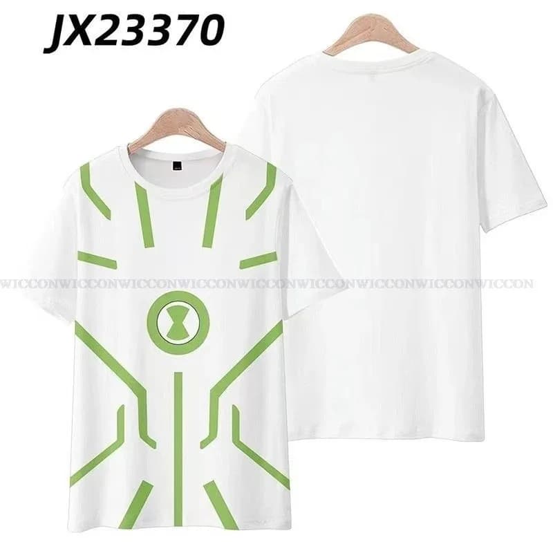 CyTennyson 10 Ben Costume Cosplay Cappotto Giacca verde Bambini Ragazzi Ragazze T-shirt estive Bambini adulti Halloween Party Gioco di ruolo