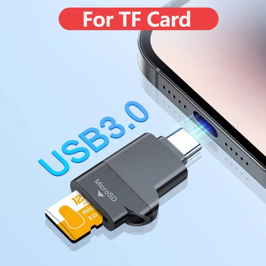 Mini TF Card Reader USB 3.0 High Speed Type C Memory Card Adapter Smart Cardreader for Xiaomi Saumsung HuaweiPC Laptop