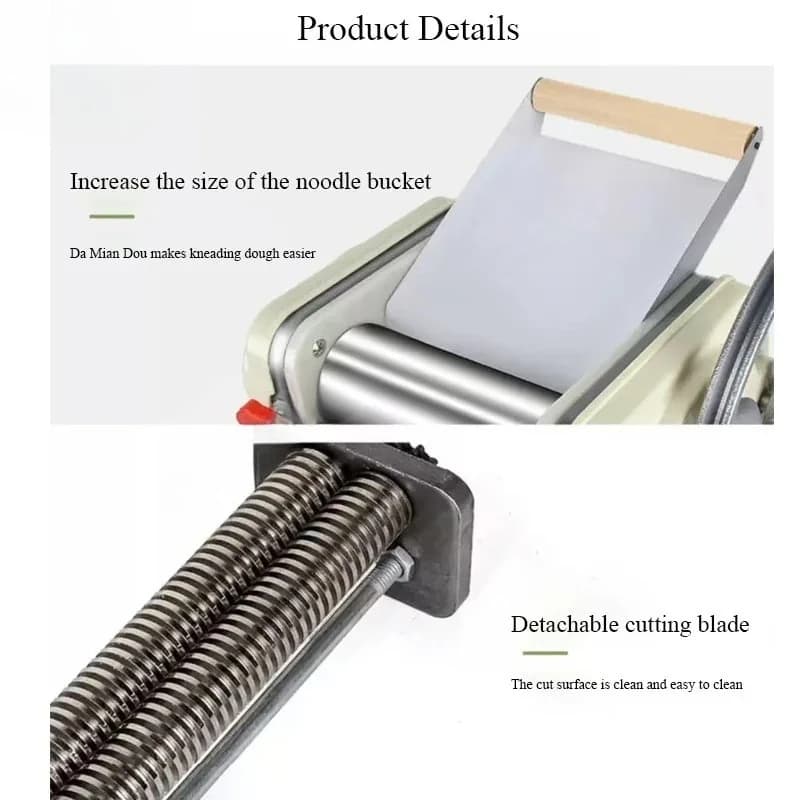 Manual Dough Roller Stainless Stee Noodle Dumpling Pasta Maker Making Machine Dumpling Wonton Dough Rolling Hanger Noodle Maker