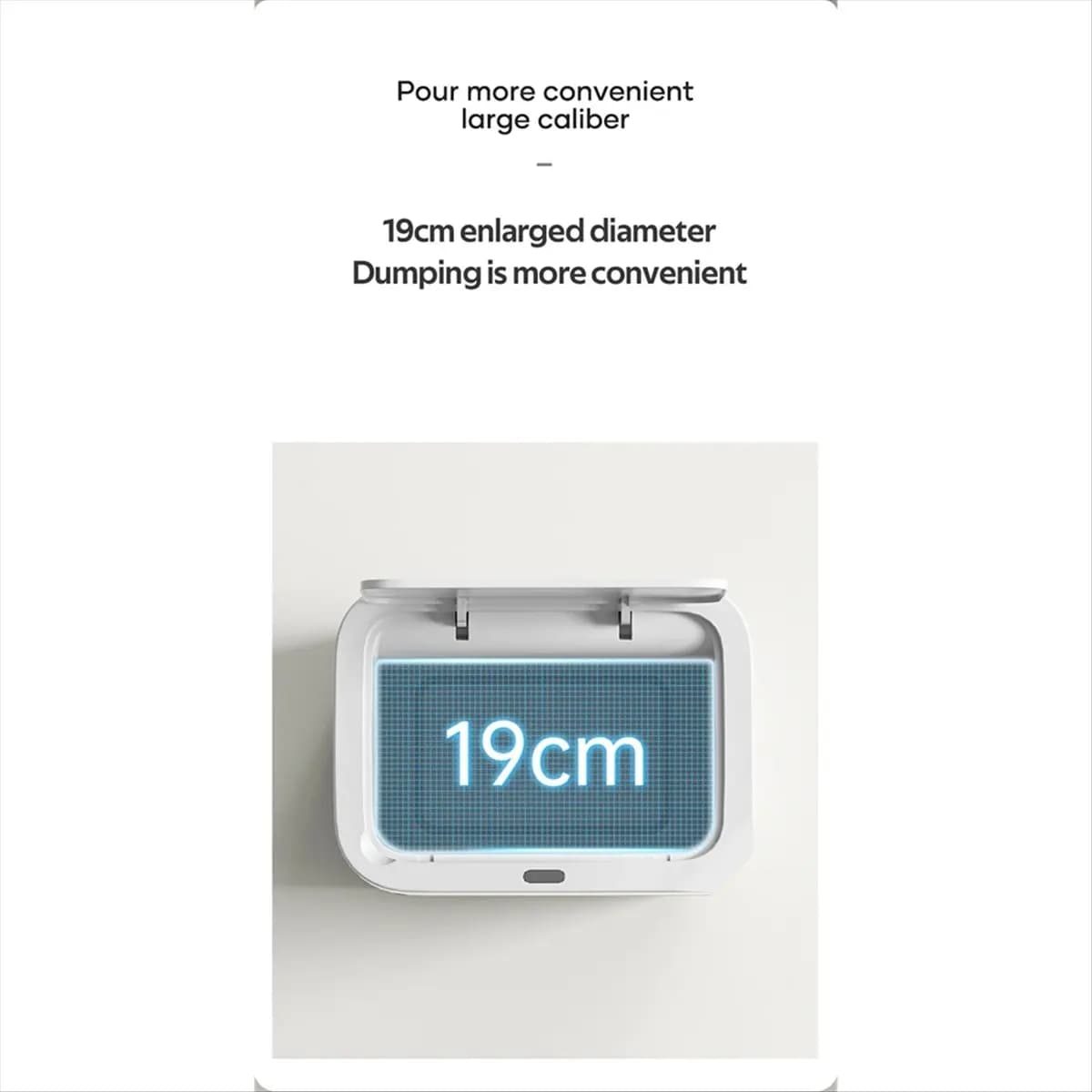 Cestino Intelligente con Sensore per Bagno, Bidone Automatico Anti Odore per Toilette, Cestino Elettrico Bianco