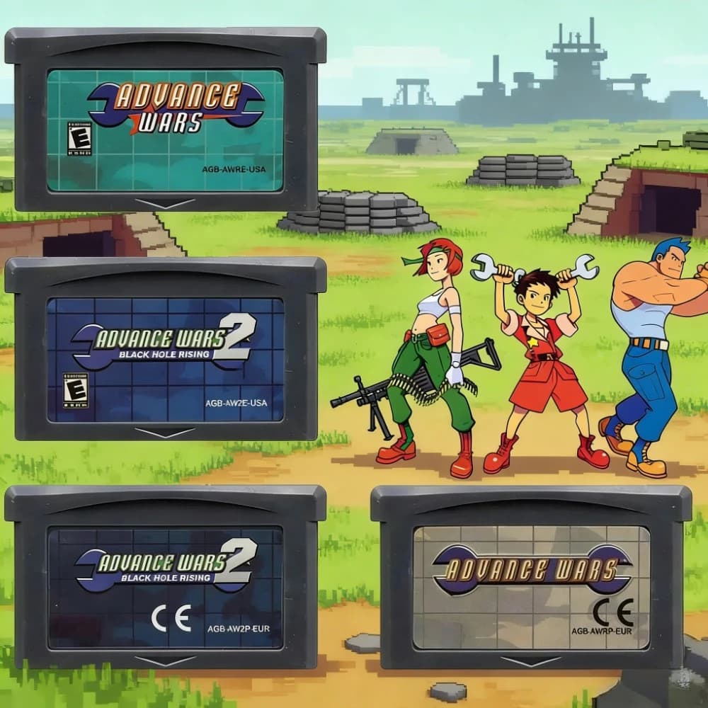 Cartuccia di Gioco USA/EUR Advance Wars GBA 32 Bit per Console GBA Versione Inglese Advance Wars 2