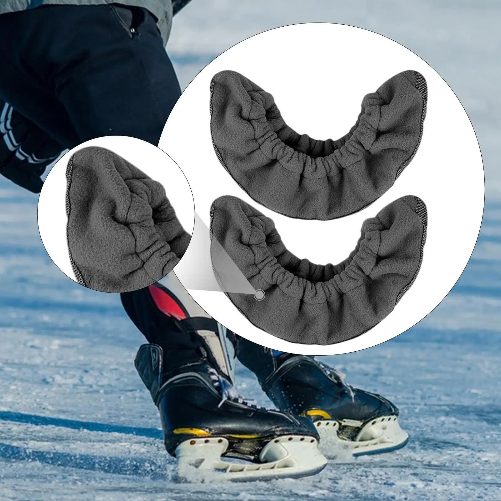 Coprilama per Pattini da Ghiaccio in Morbido Pile, Accessori per Protezione Lame, Attrezzatura per Pattinaggio per Uso Esterno