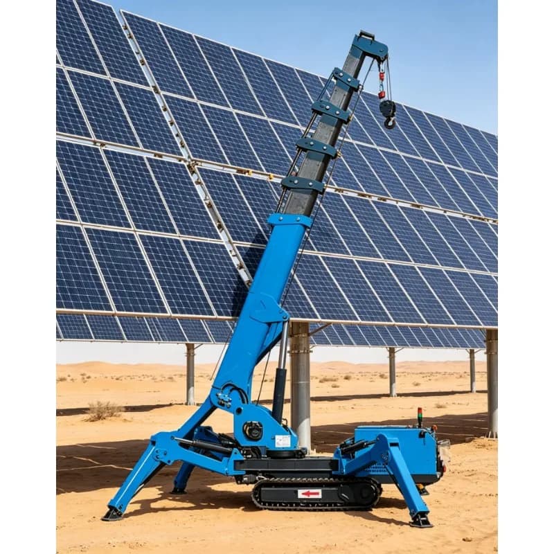 Diesel Spider Crane Crawler Hydraulic Telescopic Boom All Terrain 360 Rotation Remote Control Lifting Equipment Confined Area