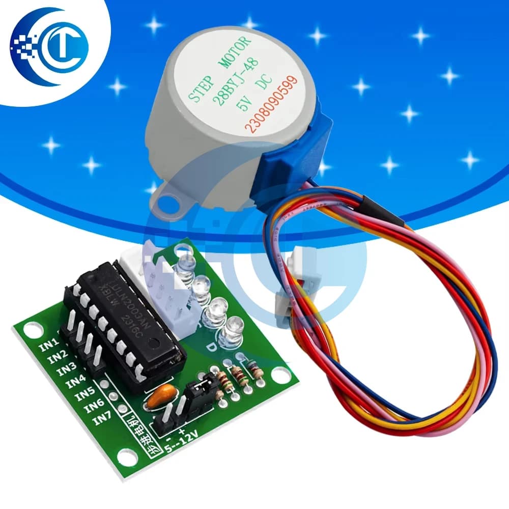 1 LOTTO c-48-5V 4-phase step motor + ULN2003 driver card for Arduino 1x Step-by-step motor + 1 x ULN2003 driver card