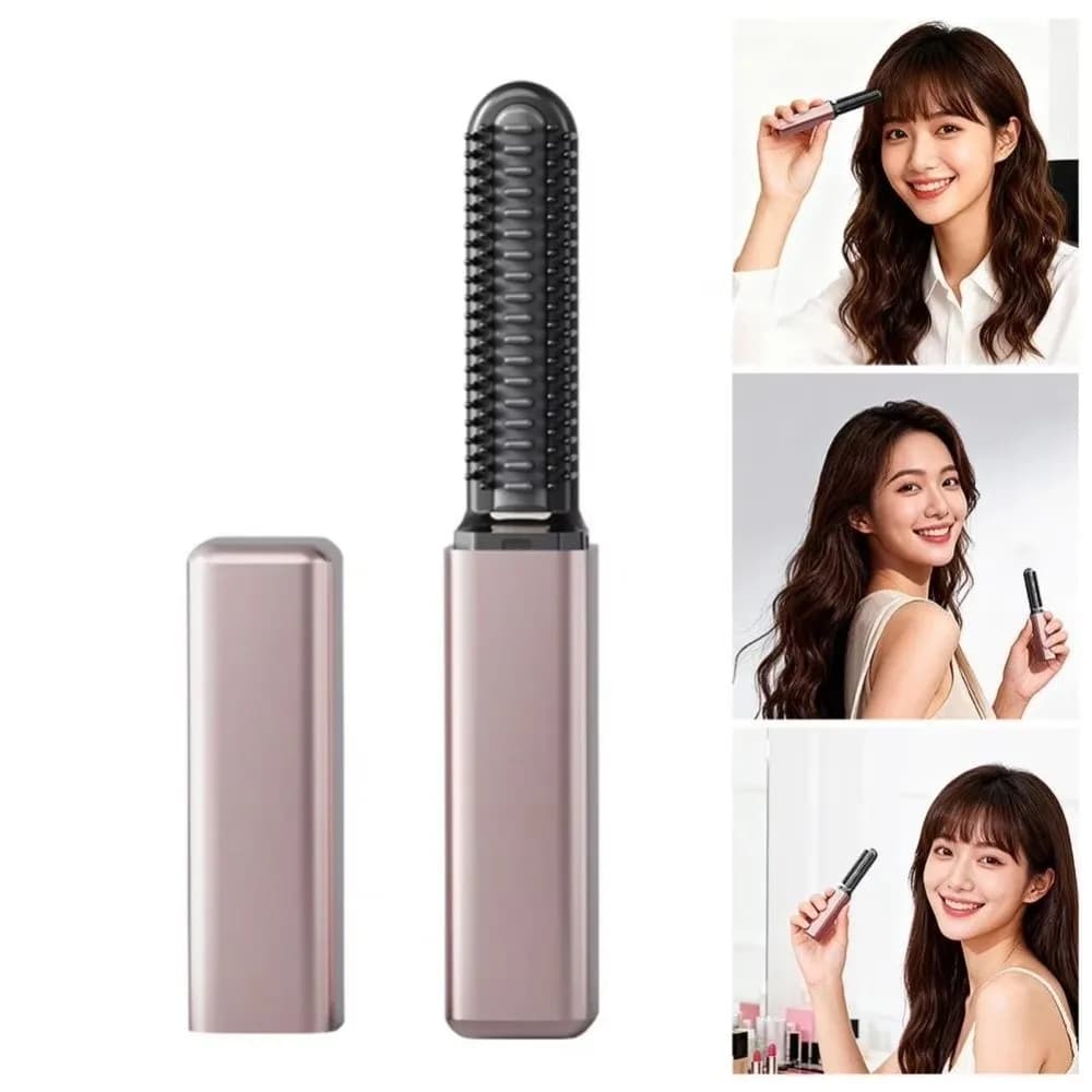 USB Charging Hair Straightening Comb Negative Ions Do Not Hurt Hair Lightweight USB Charging Brush Heated Design