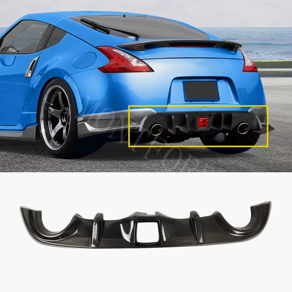 370Z Z34 Diffusore spoiler paraurti posteriore in fibra di carbonio / FRP per Nissan 370Z Z34 Anno 2009+