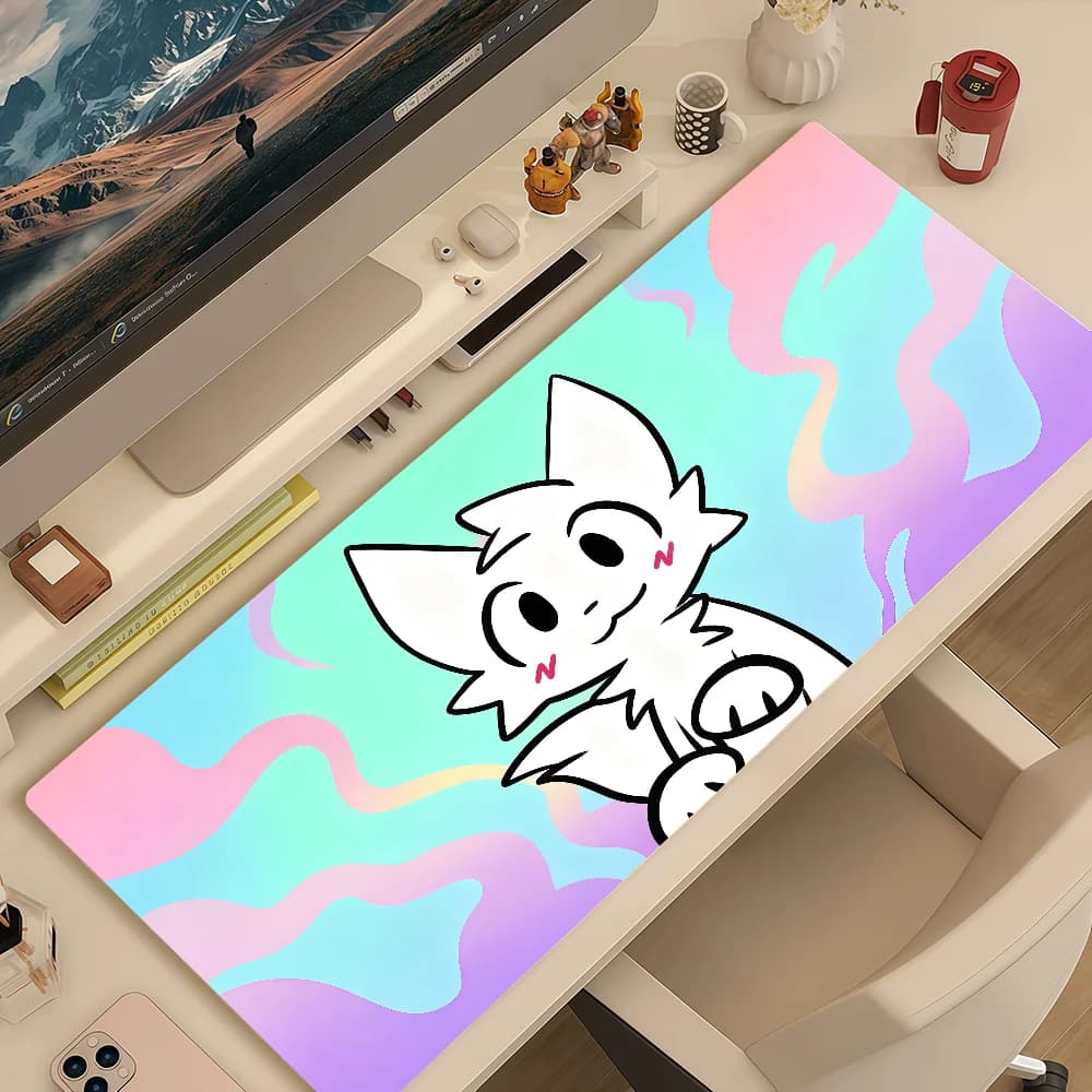 Mouse Pad MousePad Non-slip Lockedge Office B-Boykisser Student Gaming Cat Thickened Large Cartoon Writing Pad Cushion