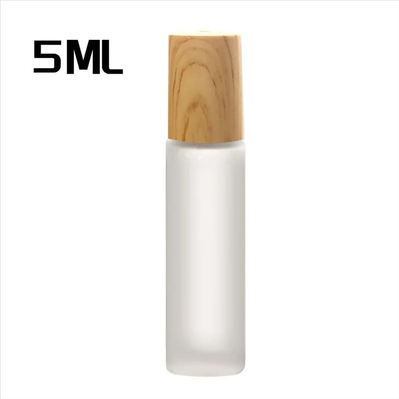 A01F-10 Pz 5ML Bottiglia Roll-On Piccola Imballaggio Cosmetico Bottiglie di Profumo Contenitore di Liquido Bottiglia Roll-On per Viaggi in Legno Durevole