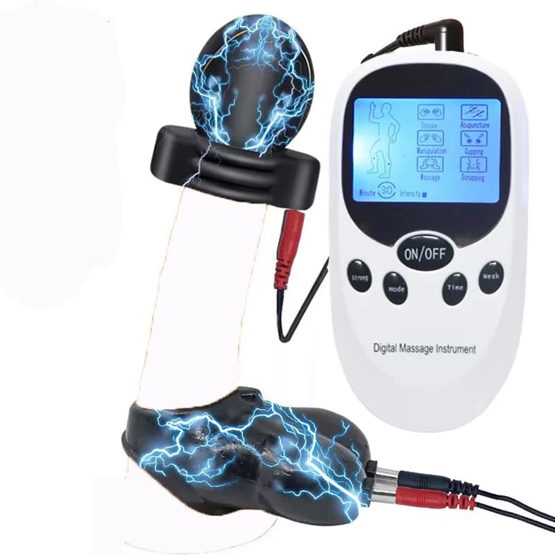 Host di ricarica USB, Electro Shock Glans Trainer tazza da massaggio stimolatore del pene anelli per il pene manicotto rilegato allo scroto Bdsm giocattoli del sesso per gli uomini