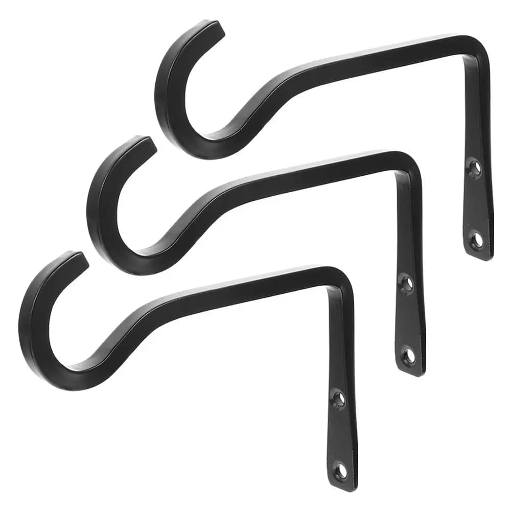 1Set Heavy Duty Iron Plant Hanger Outdoor Wall Mount Hanging Bracket for Flower Pot Basket Lanterns Wind Chimes Bonsai Garden