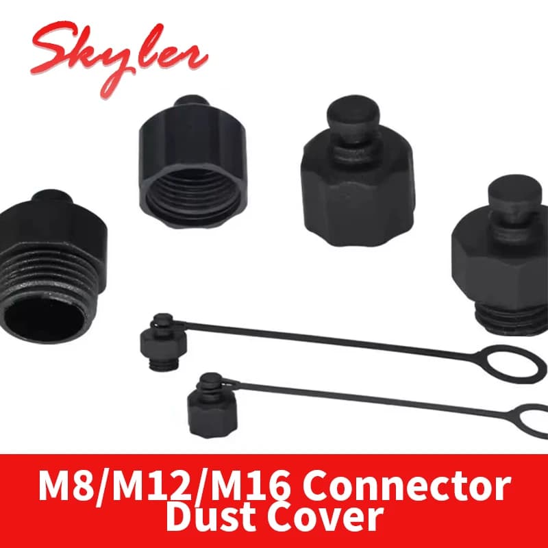 1pc/10pcsDust Cover for M12 M8 M16 Aviation Plug Socket Sensor Connector Waterproof Anti-leakage Electric Shock Sealing Dust Cap