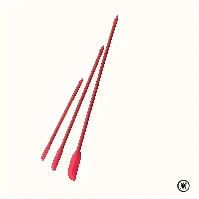 3-Piece Beechip Mini Silicone Spatula Set - Heat Resistant, Multiple Sizes for Jar, Bottles and Kitchen