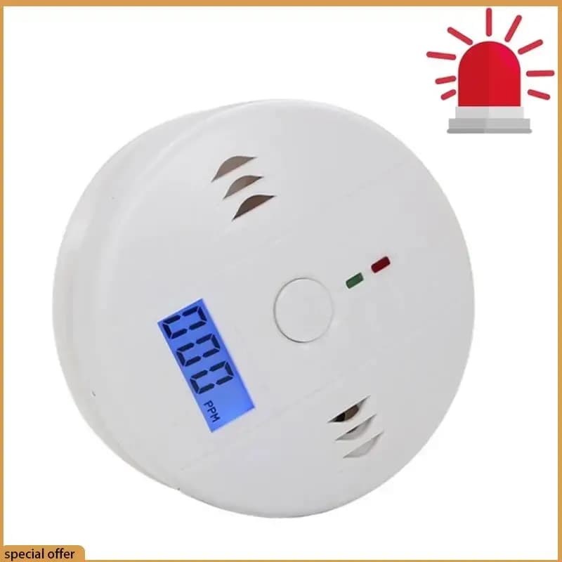 A68Z Allarme monossido di carbonio con display LCD Rilevatore di perdite di gas tossici domestici Rilevatore di allarme antincendio Co Detector