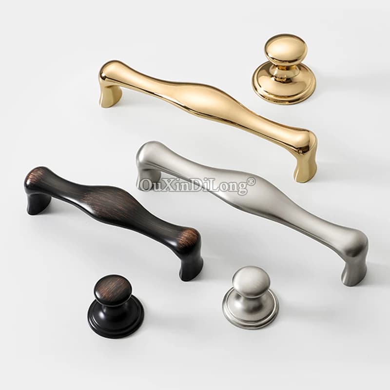 NUOVO Set di 10 Maniglie in Lega di Zinco per Mobili, Pomelli per Cassetti, Armadi, Guardaroba, Cassettiere, Scarpiere, Cucina, TV, Cantinette