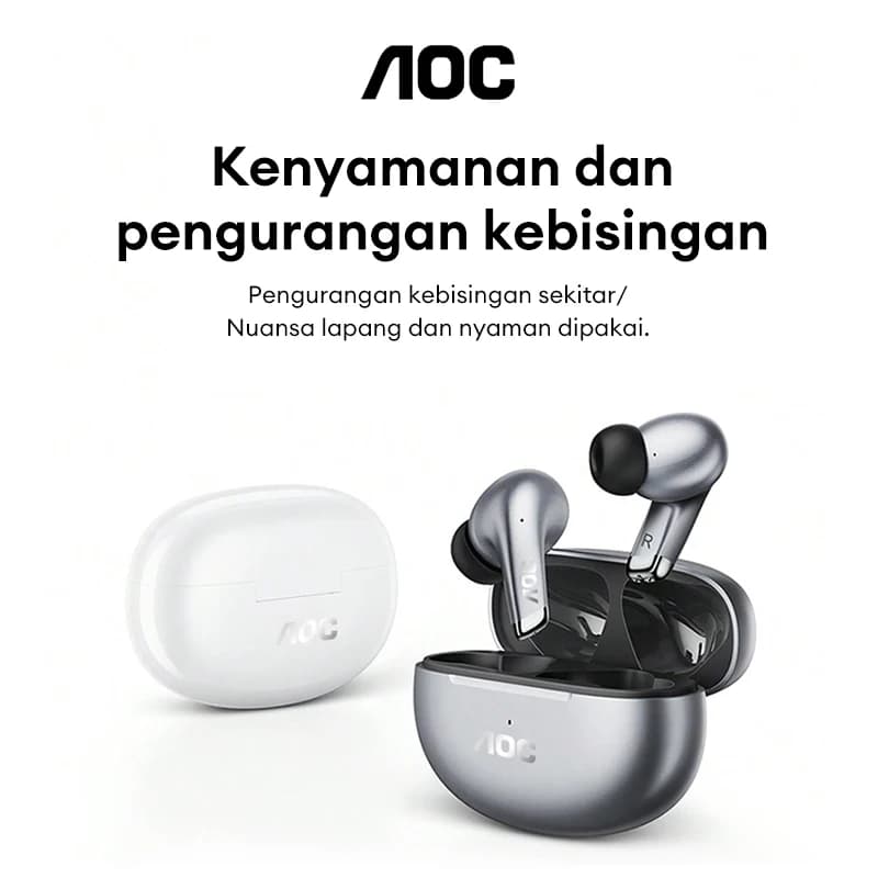 AOC ACT2501 Auricolare Bluetooth 5.4 senza fili HIFI Stereo Dual-Mode Cuffie da gioco Batteria a lunga durata Chiamata HD Cuffie sportive Nuovo